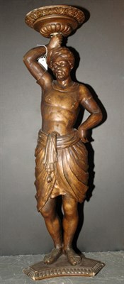 Lot 462 - Painted Wood Blackamoor Figural Pedestal...