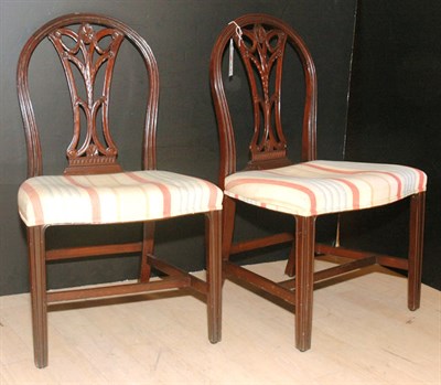 Lot 282 - Pair of Georgian Style Mahogany Side Chairs
