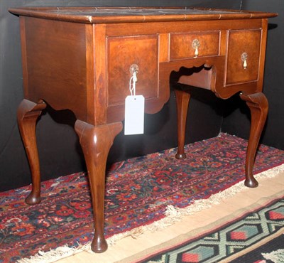 Lot 301 - Queen Anne Style Burl-Wood Three-Drawer Lady's...