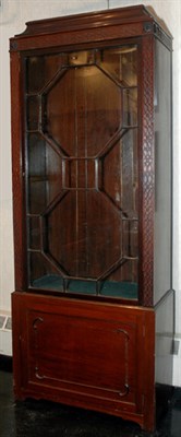 Lot 111 - Georgian Style Mahogany Bookcase Cabinet...