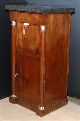 Lot 240 - Empire Style Marble Top Fruitwood Bedside...