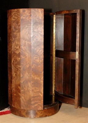 Lot 2176 - Art Deco Style Walnut Pedestal Cabinet Of...