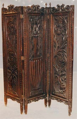 Lot 2277 - Renaissance Revival Carved and Stained Oak...