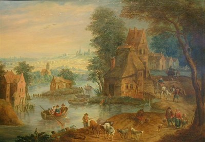 Lot 43 - Manner of Theobald Michau SCENE OF COUNTRY...