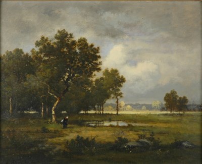 Lot 1111 - Leon Richet French, 1847-1907 THE COMING STORM...