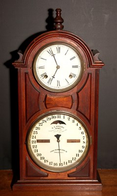 Lot 3232 - H.B. Horton Mahogany Calendar Clock Height 24...