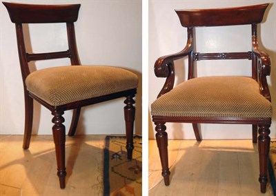 Lot 3229 - Set of Six Regency Style Cherry Dining Chairs...