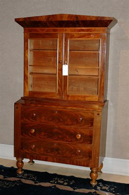 Lot 3244 - American Empire Mahogany Secretary Bookcase...