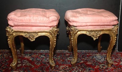 Lot 2671 - Pair of Continental Rococo Style Gilt-Wood...