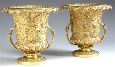Lot 2195 - Pair of William IV Gilt-Metal Two-Handled Wine...