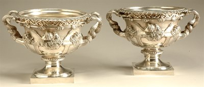 Lot 2268 - Companion Pair of English Silver Models of the...