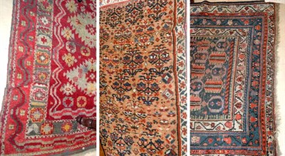 Lot 500 - Three Kurdish Rugs Kurdish rug, Yuruk rug and...