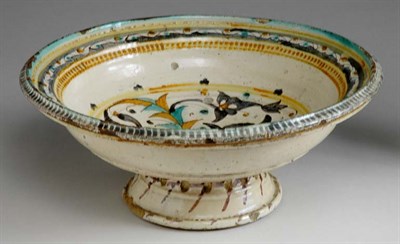 Lot 343 - Continental Glazed Earthenware Footed Bowl...
