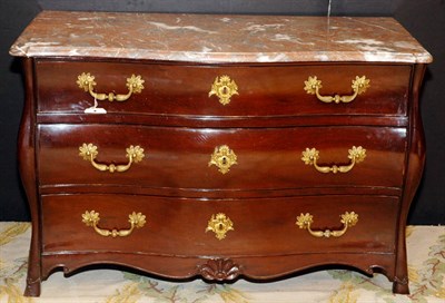 Lot 204 - Louis XV Style Marble Top Mahogany Commode...