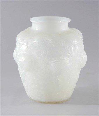 Lot 2658 - Lalique Molded Opalescent Glass Domremy Vase...