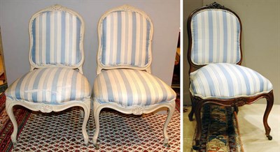 Lot 1145 - Set of Four Louis XV Style Side Chairs...