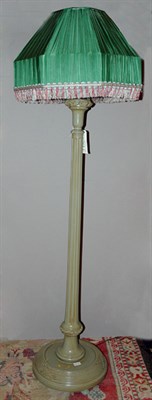 Lot 226 - Celadon Green Painted Floor Lamp With green...