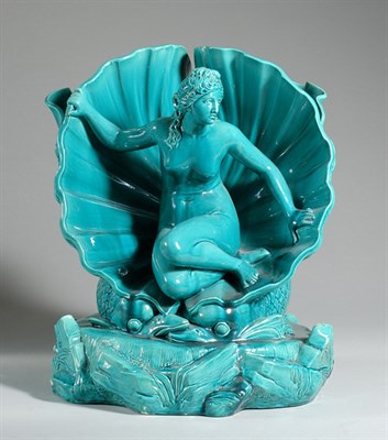 Lot 203 - Continental Green Glazed Majolica Model of...