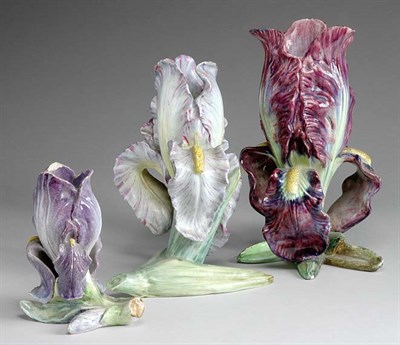 Lot 208 - Group of Three Delphin Massier Majolica Models...