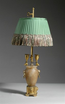 Lot 194 - Gilt-Bronze Mounted Alabaster Two-Light...