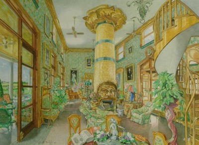Lot 156 - Janet Neff American, 20th Century INTERIOR...