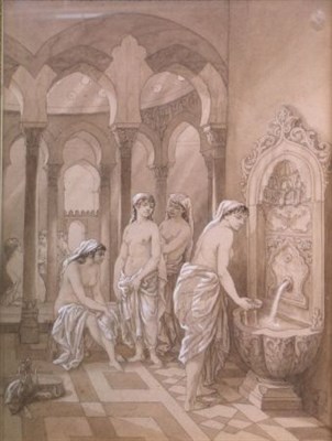 Lot 115 - Camille Rogier French, 1810-1896 HAREM BATHING...