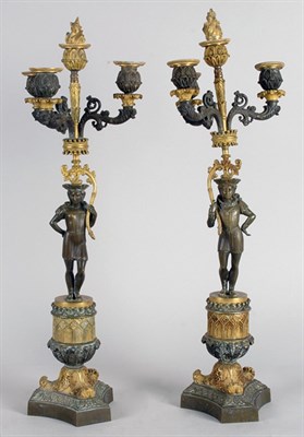 Lot 2574 - Pair of Renaissance Revival Gilt and Patinated-...
