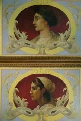 Lot 106 - Italian School 20th Century LADIES IN PROFILE:...