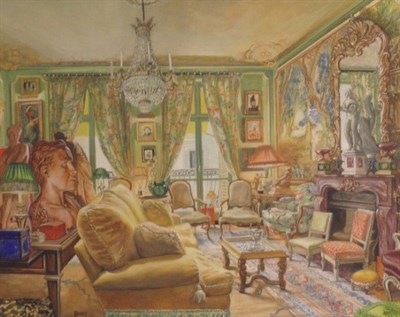 Lot 148 - Boris Deltchev 20th Century INTERIOR Signed...