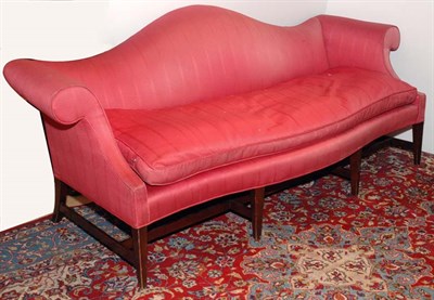 Lot 455 - Georgian Style Upholstered Mahogany Sofa...