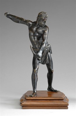 Lot 263 - Bronze Figure of a Warrior Circa 1800 With a...