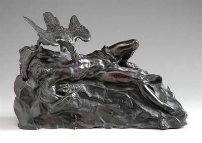 Lot 207 - Austrian Bronze Group of the Bound Prometheus...