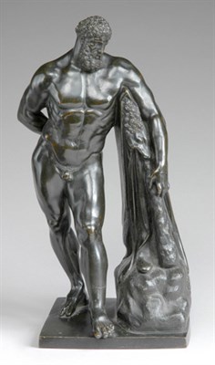 Lot 260 - Bronze Figure of Hercules Circa 1790 Leaning...