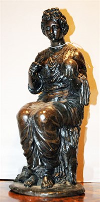 Lot 182A - Italian Bronze Figure of a Maiden Holding an...