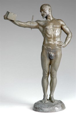 Lot 188 - Bronze Figure of a Male Athlete Lifting...