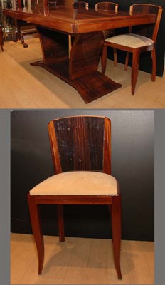 Lot 357 - Art Deco Macassar Dining Table with Two Leaves...