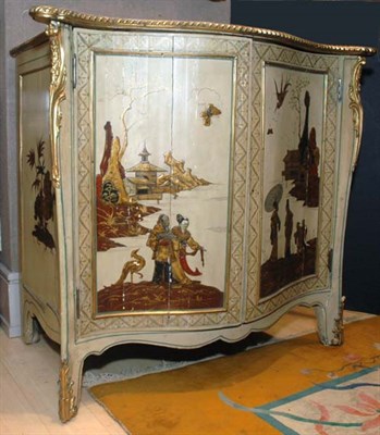 Lot 335 - Louis XV Style Chinoiserie Decorated Side...