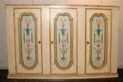 Lot 117 - Florentine Polychrome Painted Side Cabinet...