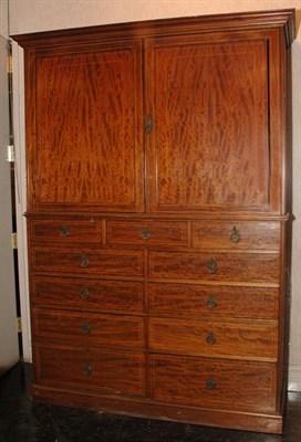 Lot 115 - Georgian Style Mahogany Gentleman's Wardrobe...