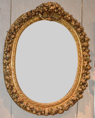 Lot 279 - Floral Carved Gilt-Wood Mirror Height 52...
