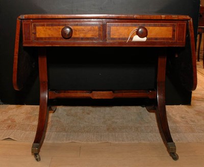 Lot 383 - Georgian Style Inlaid Mahogany Sofa Table...
