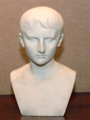 Lot 546 - Marble Bust of a Roman Height 13 inches.