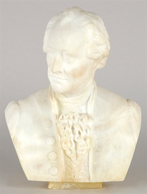 Lot 374 - Alabaster Bust of Goethe Victor Carl Height 10...