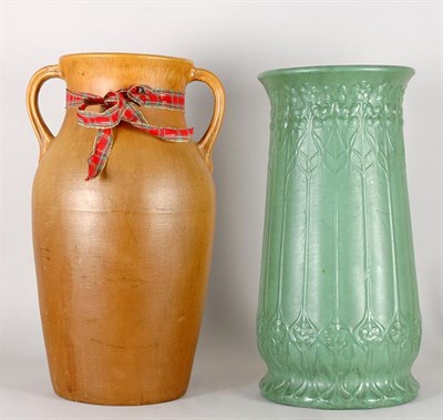 Lot 326 - Glazed Pottery Jar; Together with a Glazed...