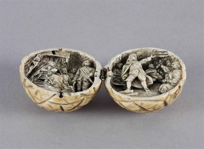 Lot 2404 - English Carved Ivory Hinged Sphere Opening to...