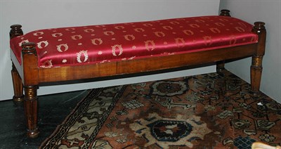 Lot 2493 - William IV Brass Inlaid Mahogany Bench The...