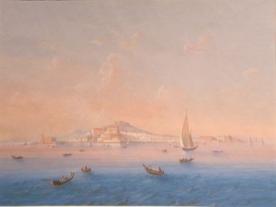 Lot 12 - Italian School 19th Century THE BAY OF NAPLES...