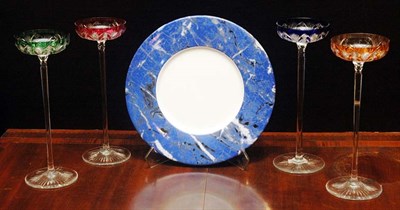 Lot 401 - Set of Four Christofle Pottery Chargers;...