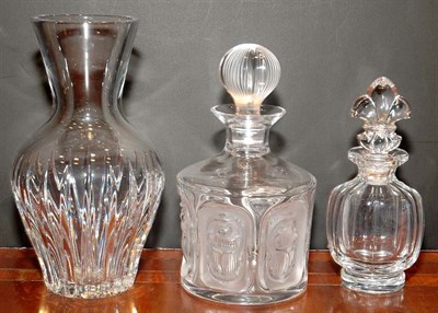 Lot 242 - Lalique Decanter; Together with a Baccarat...