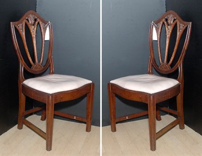 Lot 323 - Set of Eight Georgian Style Mahogany Dining...